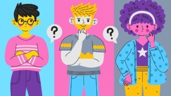 Illustration of three people thinking